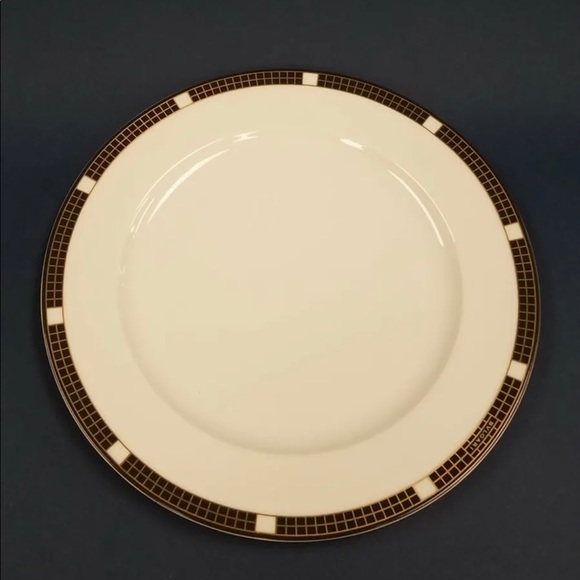 BULGARI "QUADRI BLACK" SERVICE PLATE 12" ROSENTHAL PORCELAIN NEW IN BOX GERMANY - Picture 5 of 5